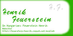 henrik feuerstein business card